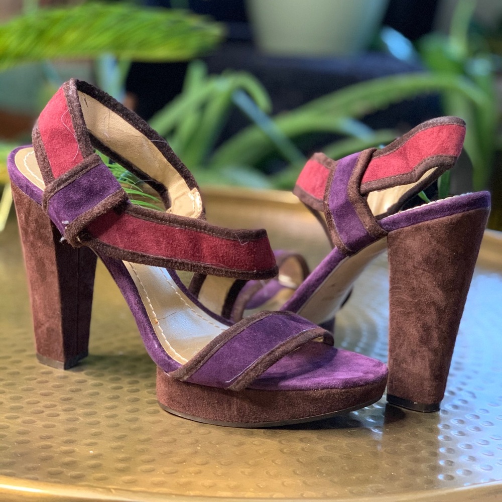 Nine West suede sandals.